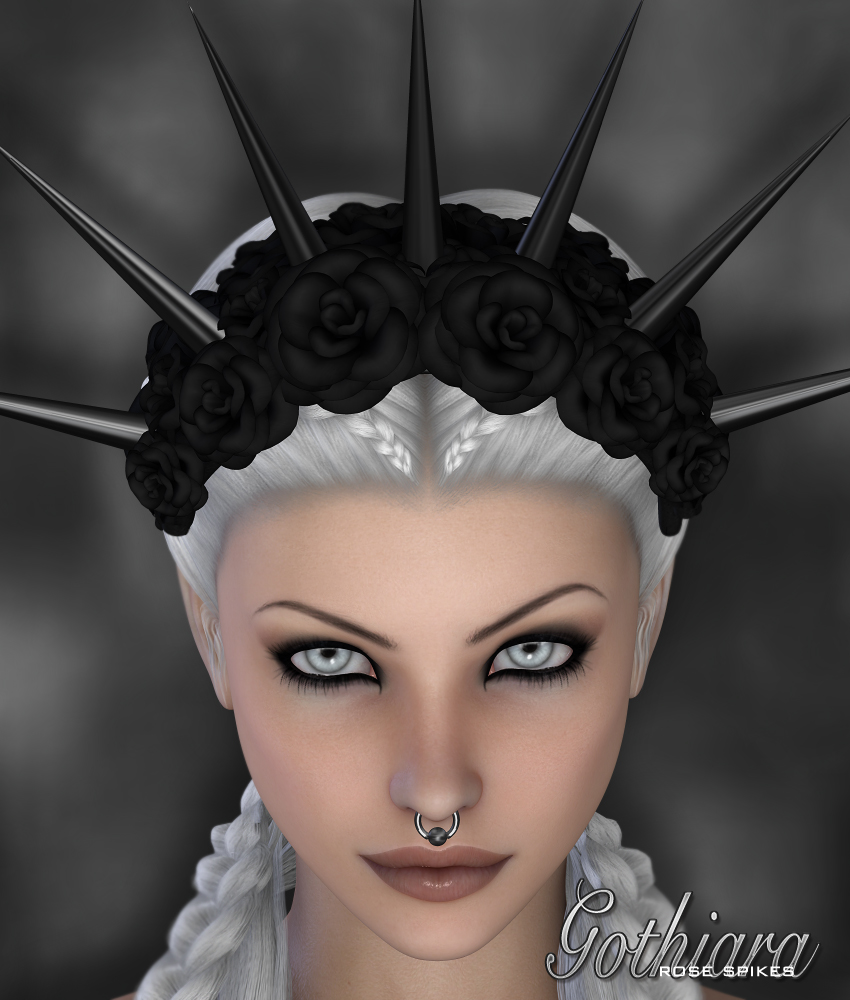 Gothiara Rose - Hair Piece Props by N/A