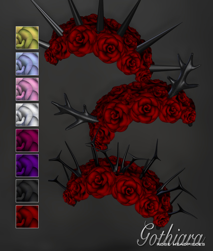 Gothiara Rose - Hair Piece Props by N/A