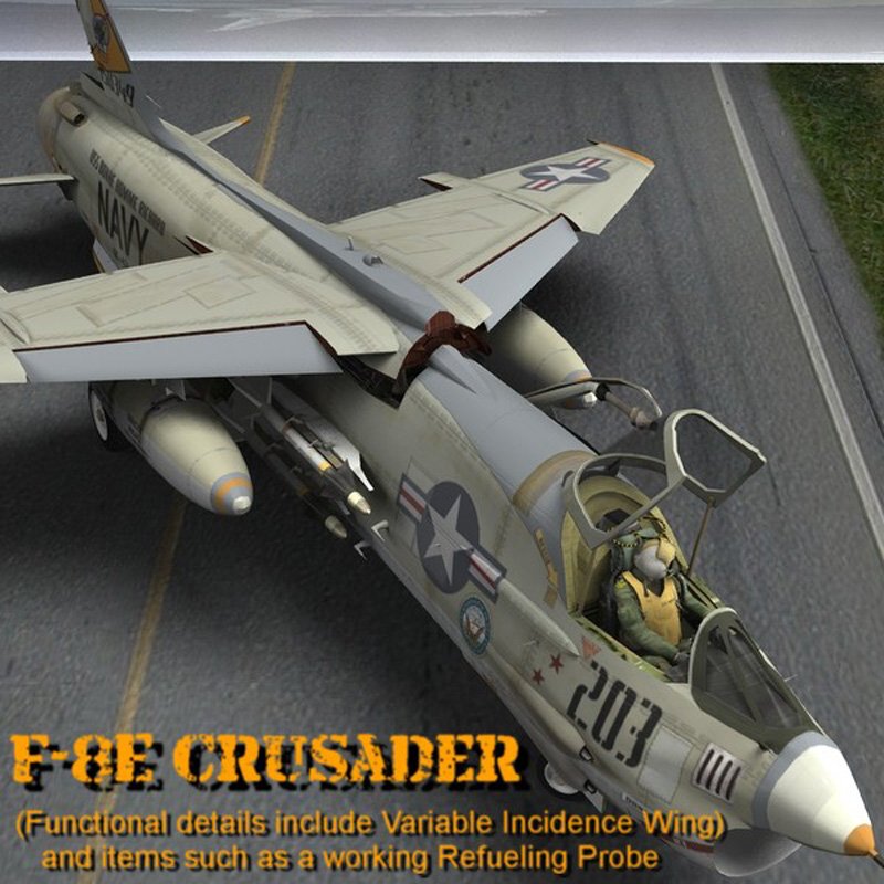 F8E Crusader for Poser by N/A