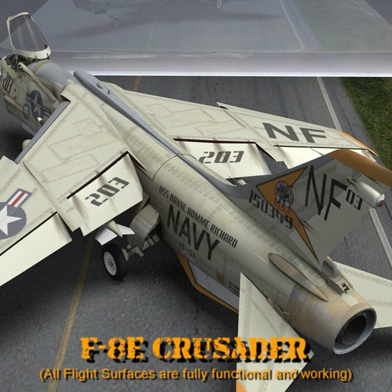 F8E Crusader for Poser by N/A
