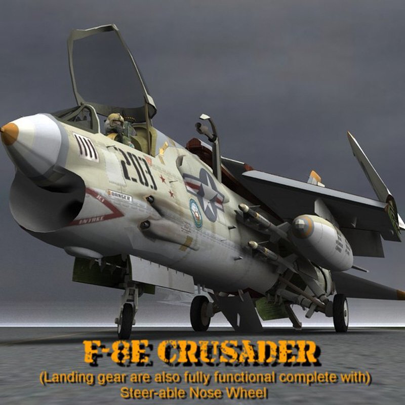 F8E Crusader for Poser by N/A