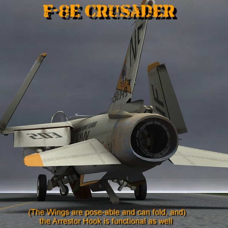 F8E Crusader for Poser by N/A