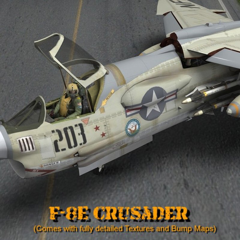 F8E Crusader for Poser by N/A