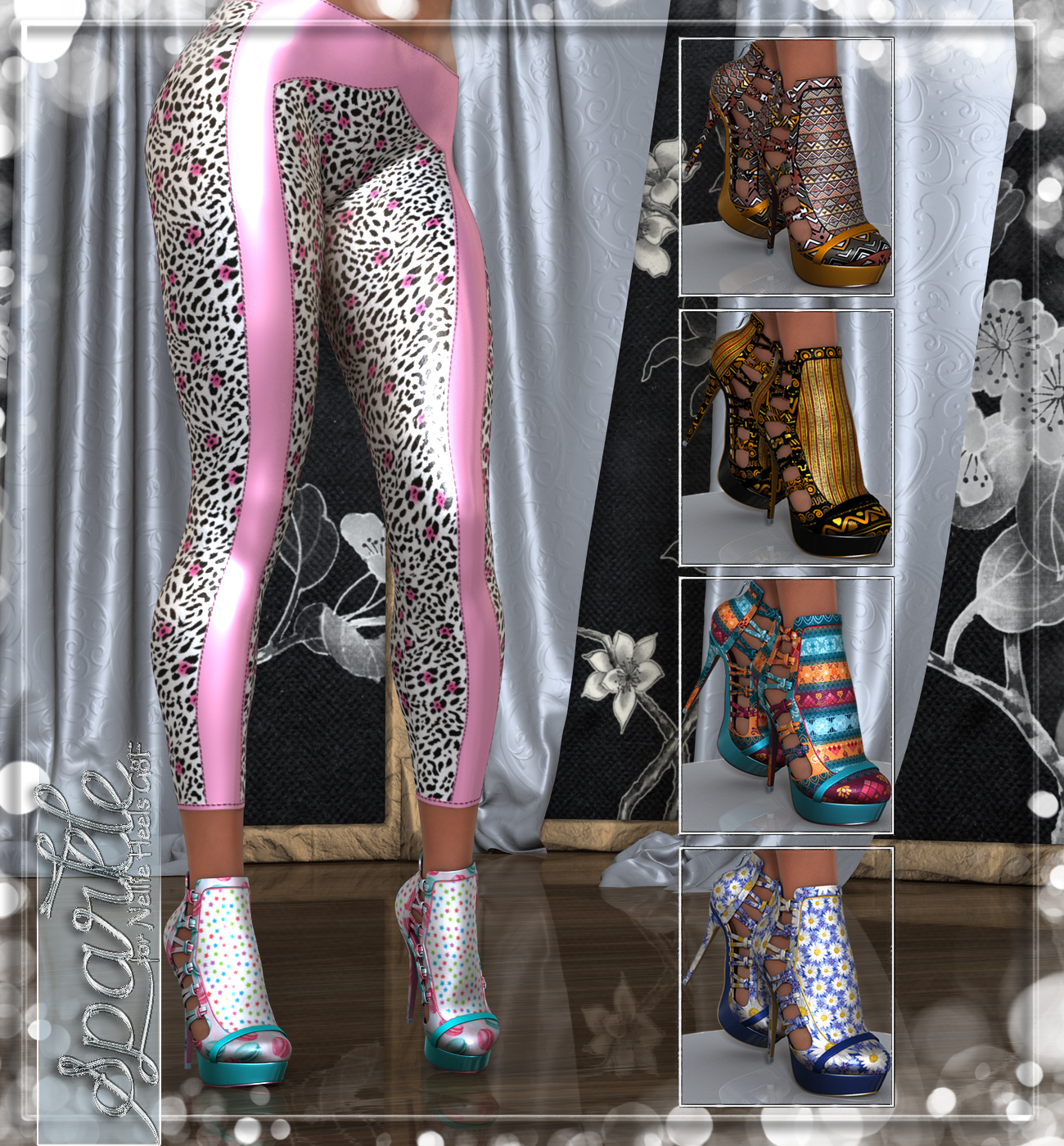 Sparkle Nellie Heels G8F by N/A