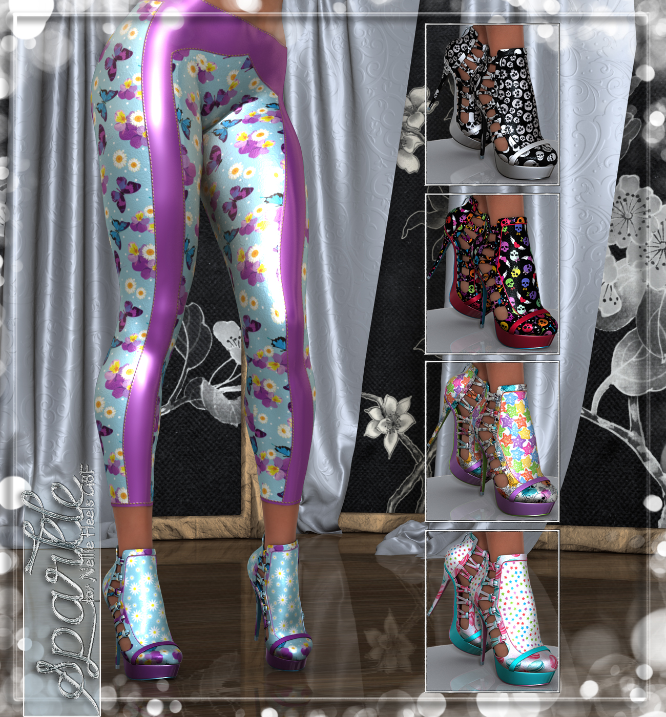 Sparkle Nellie Heels G8F by N/A