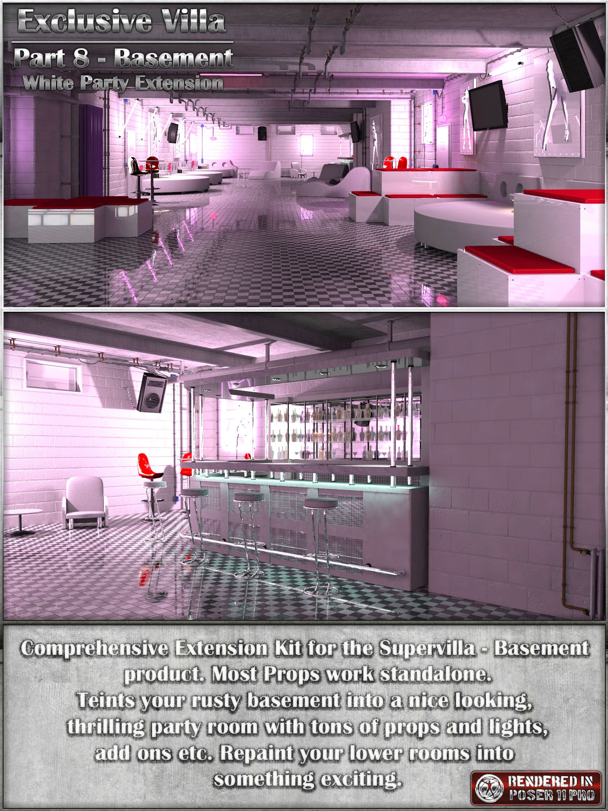 Exclusive Villa: Basement White Party Extension by N/A