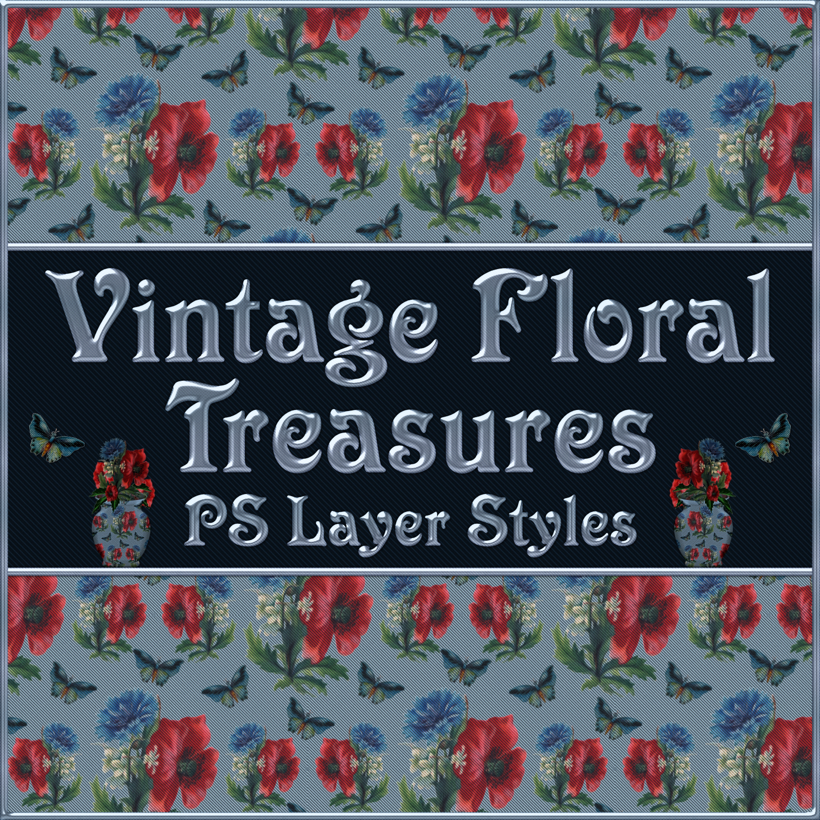 Vintage Floral Treasures PS Layer Styles by N/A