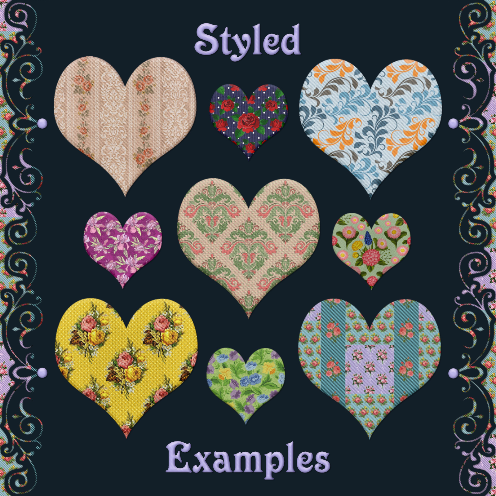 Vintage Floral Treasures PS Layer Styles by N/A