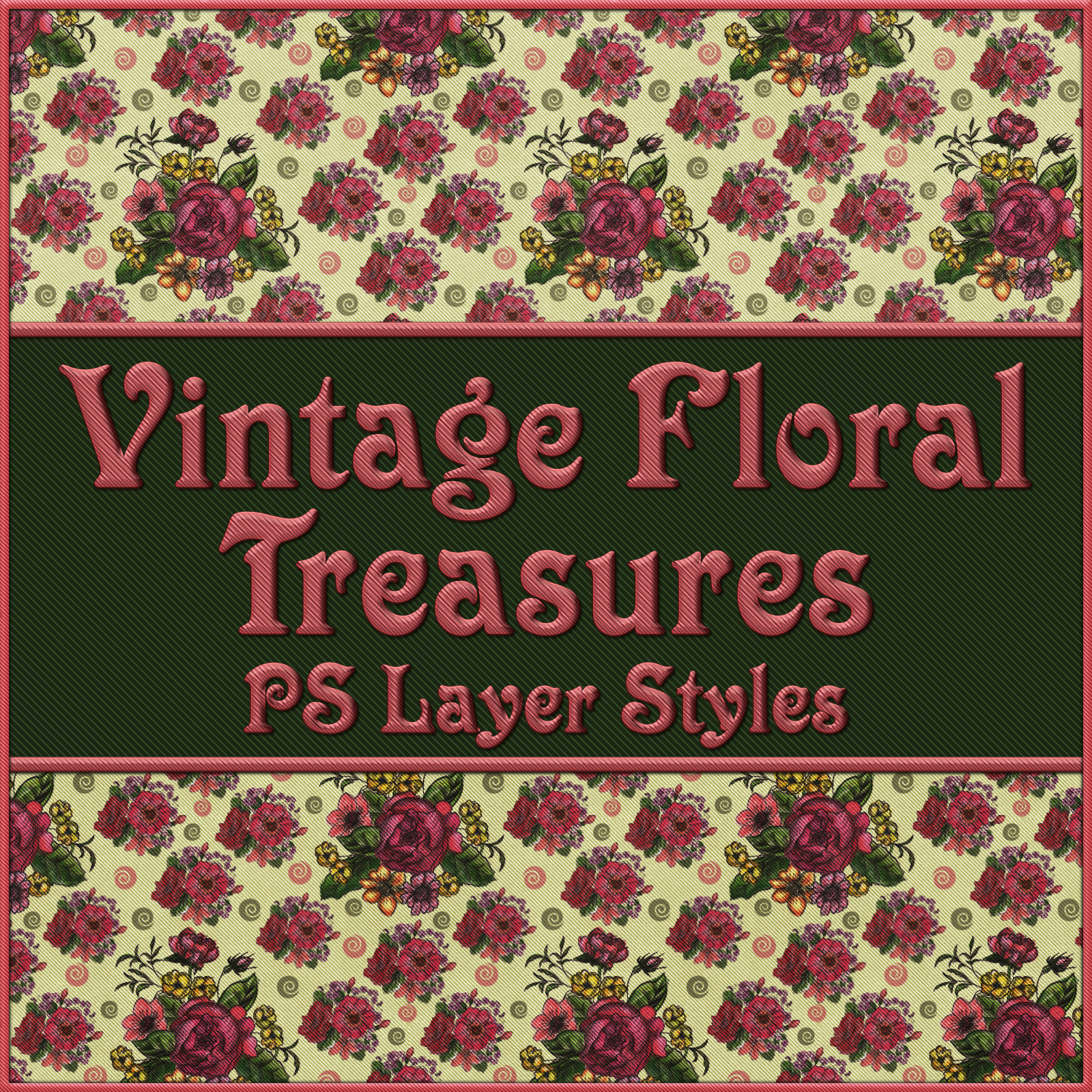 Vintage Floral Treasures PS Layer Styles by N/A