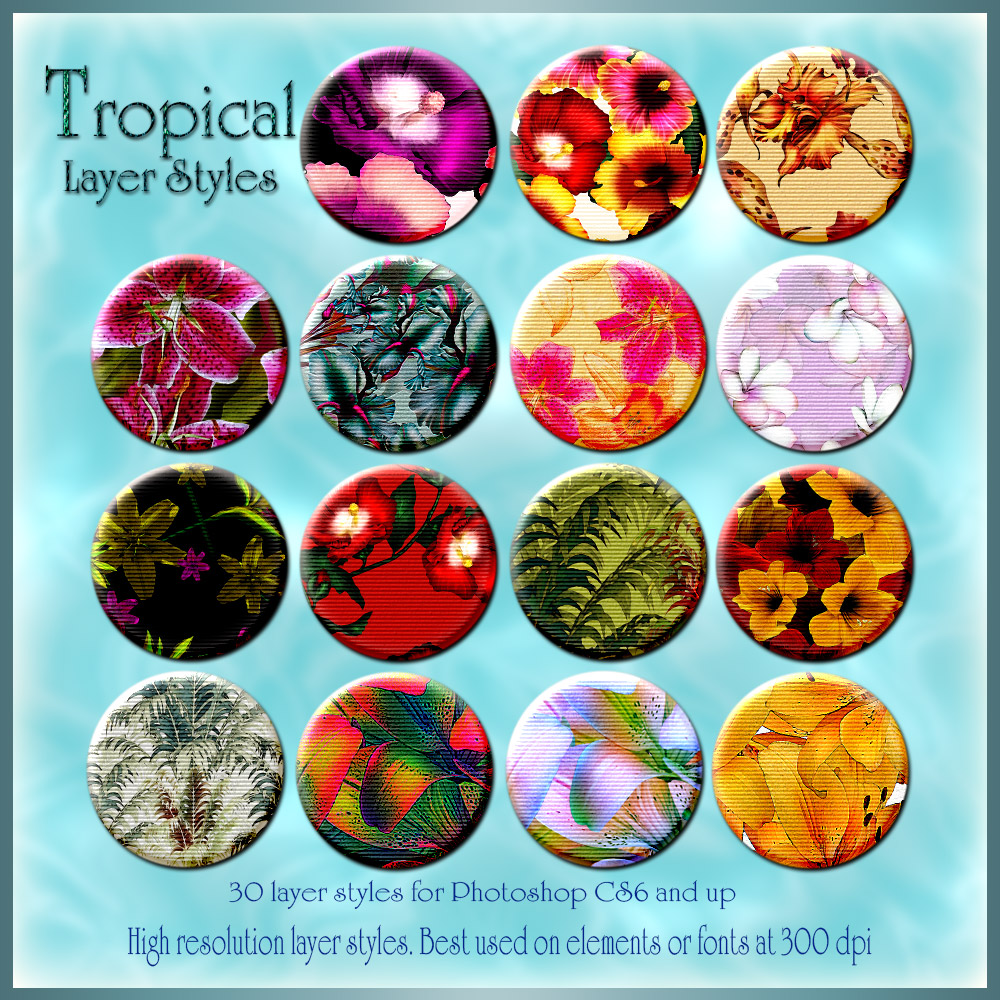 Tropical Photoshop Styles by N/A