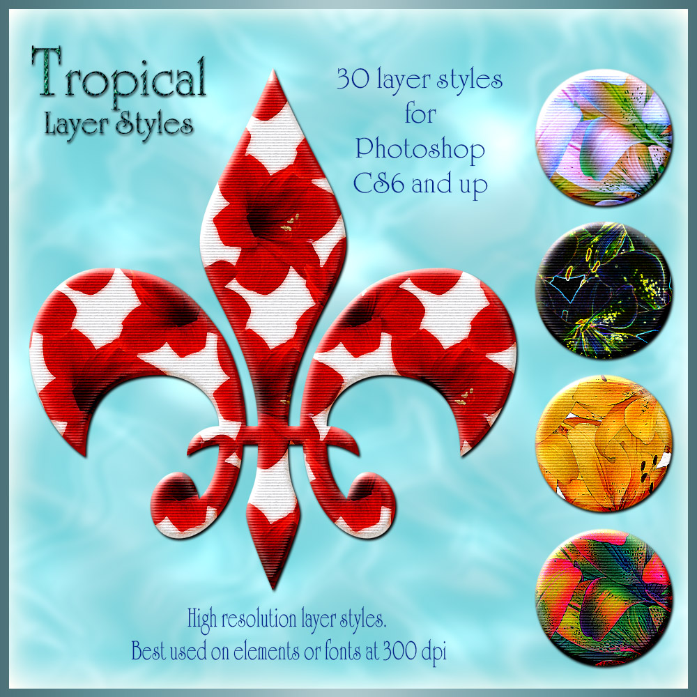 Tropical Photoshop Styles by N/A