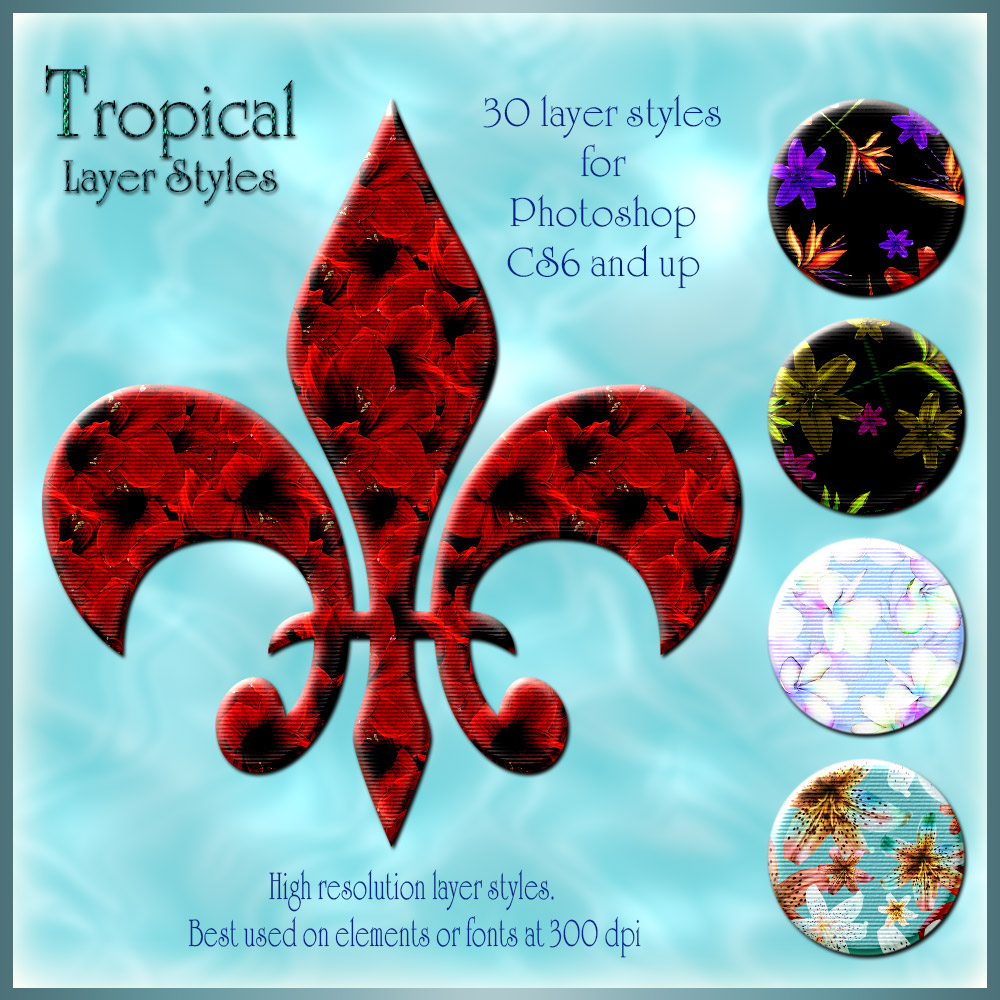 Tropical Photoshop Styles by N/A