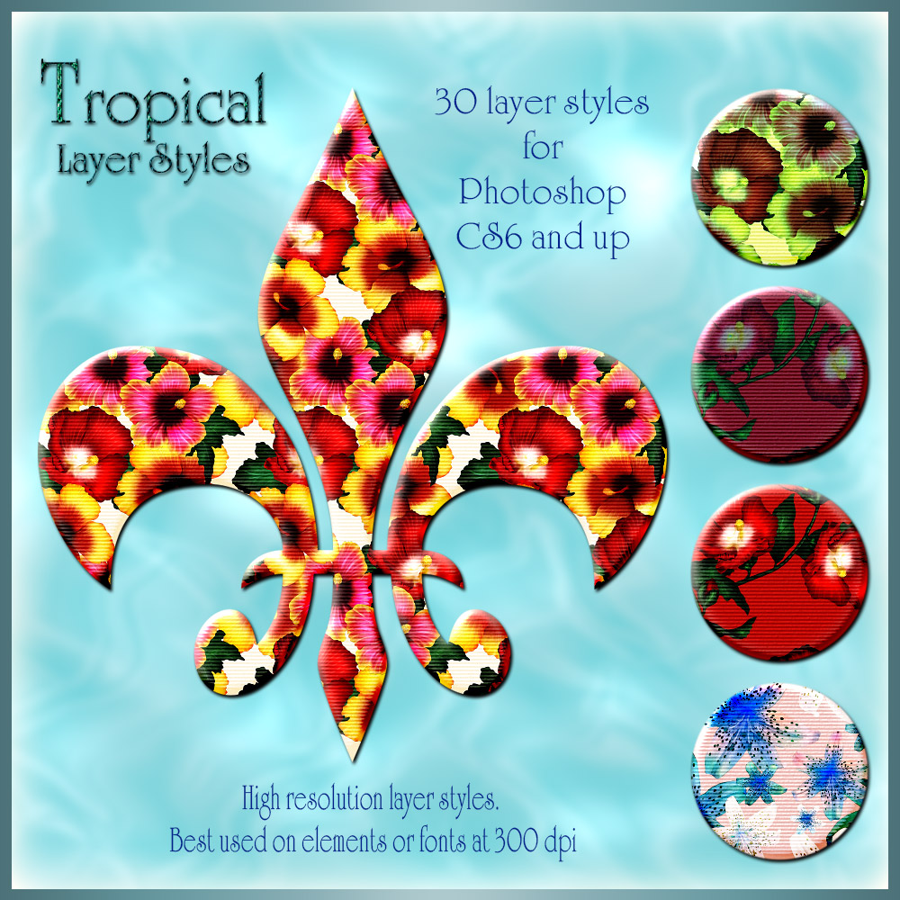 Tropical Photoshop Styles by N/A