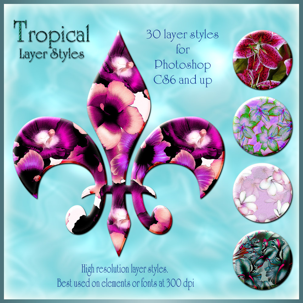 Tropical Photoshop Styles by N/A