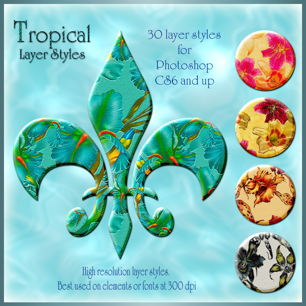 Tropical Photoshop Styles by N/A
