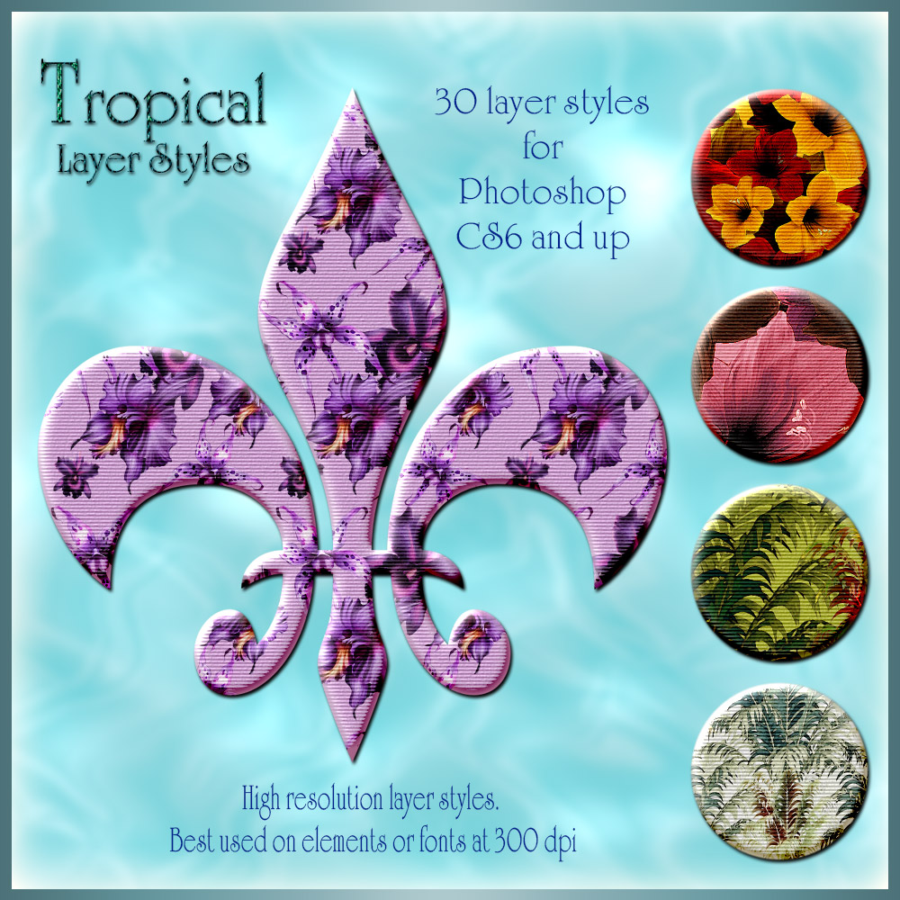 Tropical Photoshop Styles by N/A