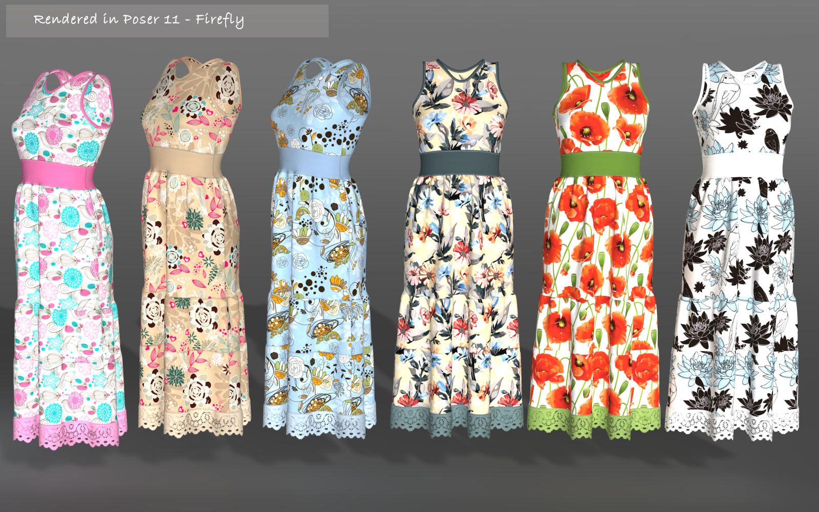 Flowers for PE Summer Ruffledress by N/A