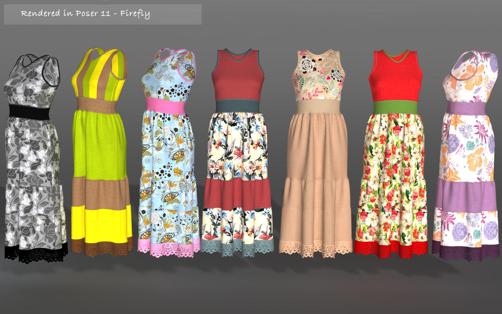 Flowers for PE Summer Ruffledress by N/A