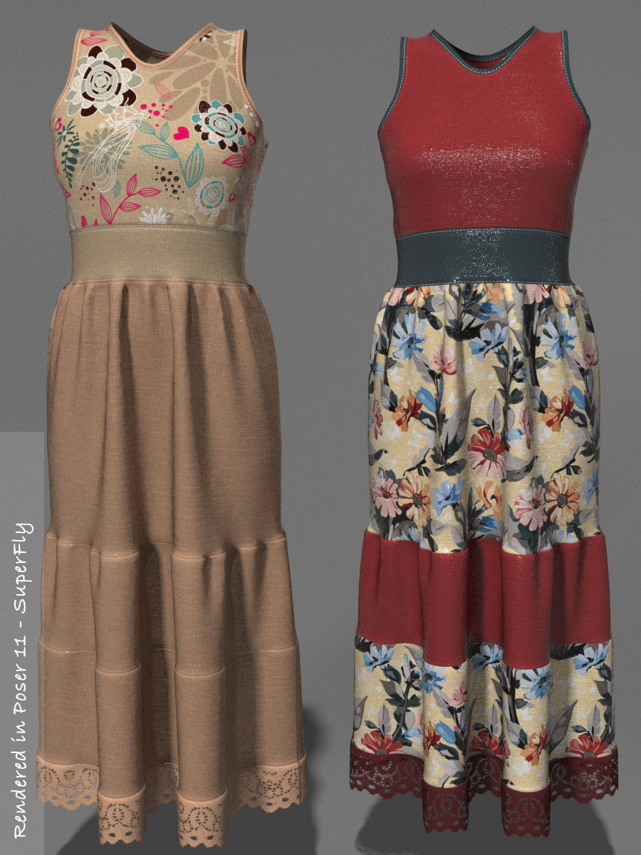 Flowers for PE Summer Ruffledress by N/A