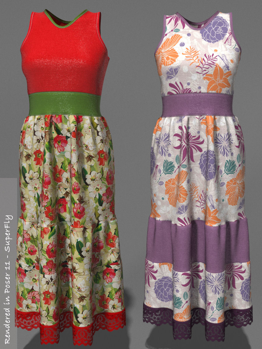 Flowers for PE Summer Ruffledress by N/A