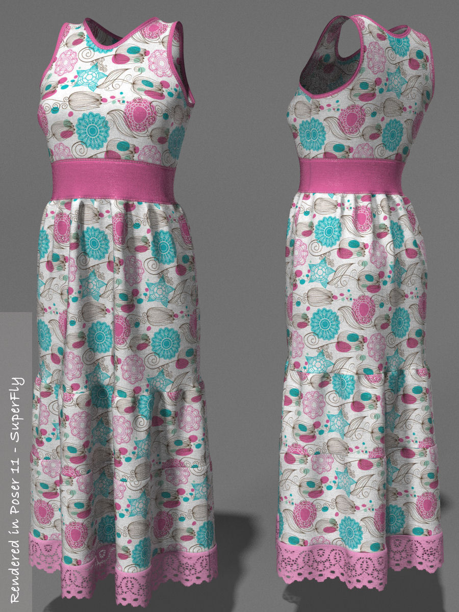 Flowers for PE Summer Ruffledress by N/A