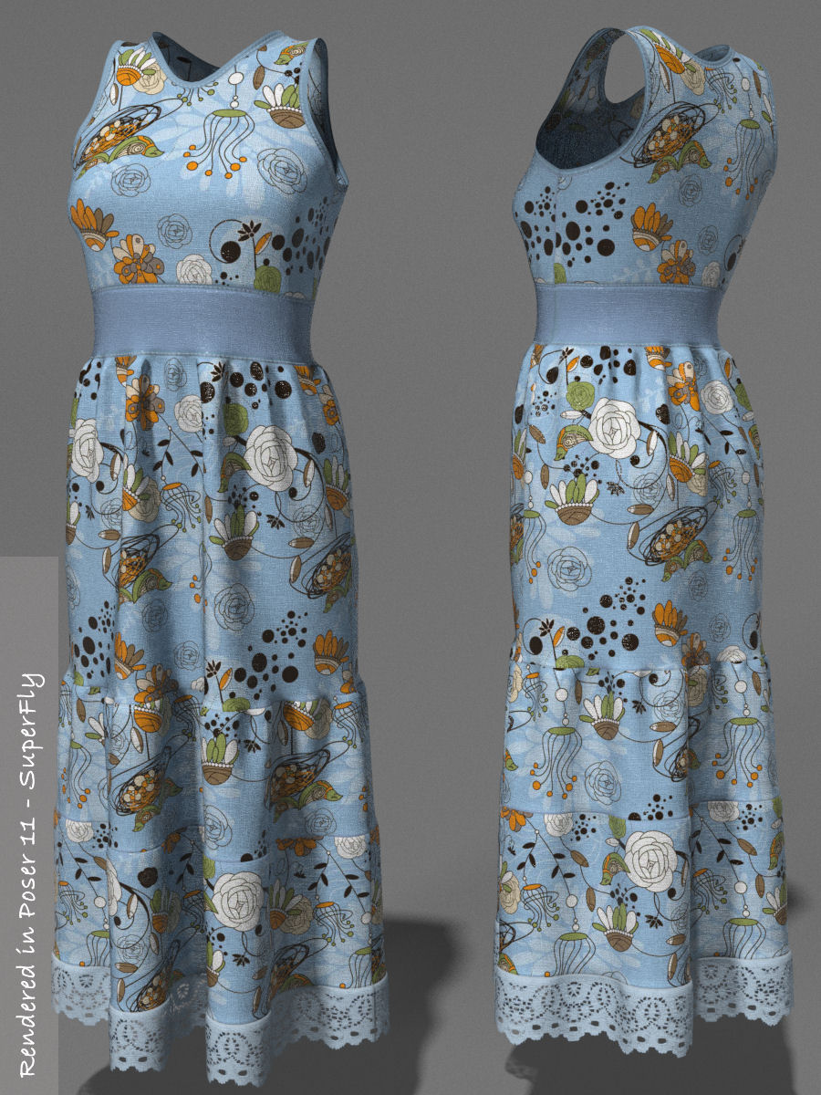 Flowers for PE Summer Ruffledress by N/A