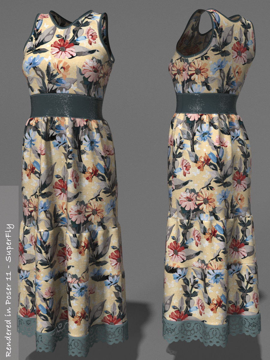 Flowers for PE Summer Ruffledress by N/A