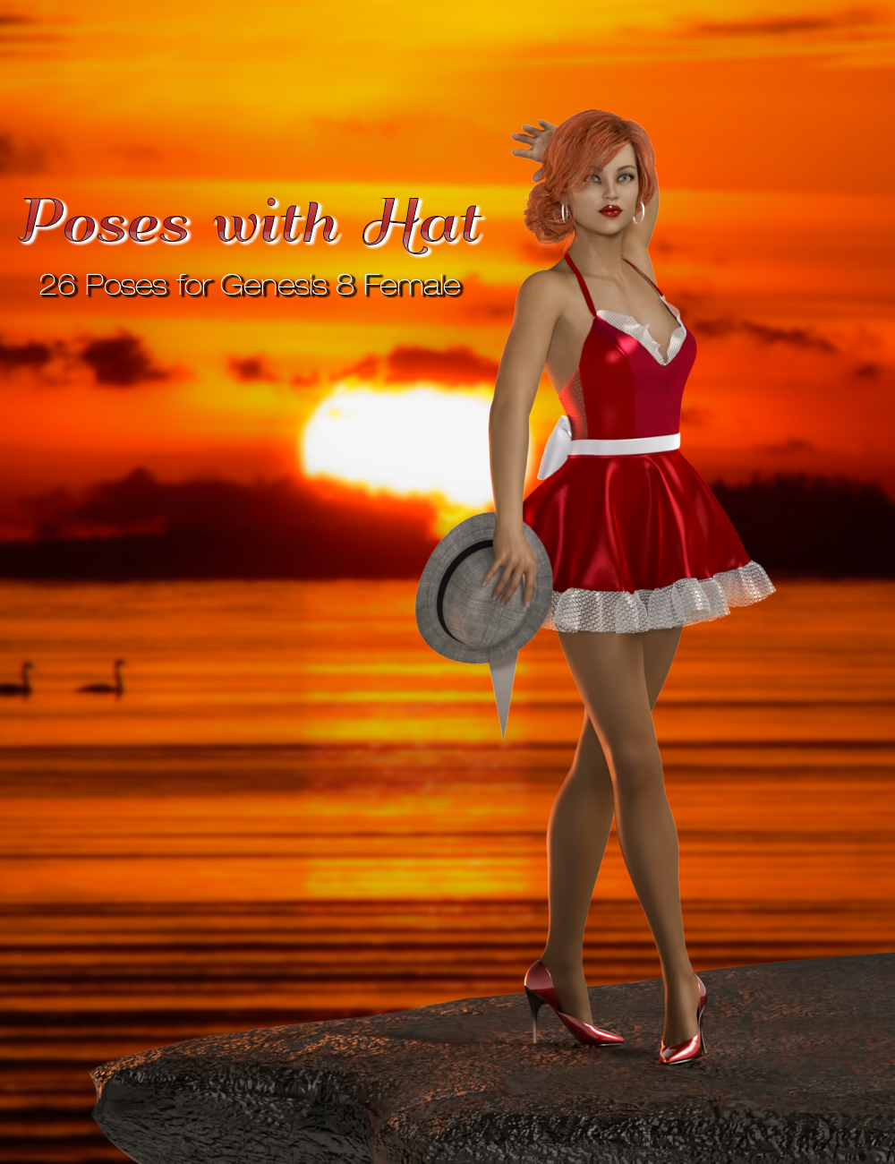 Slide3D Poses with Hat for G8F by N/A
