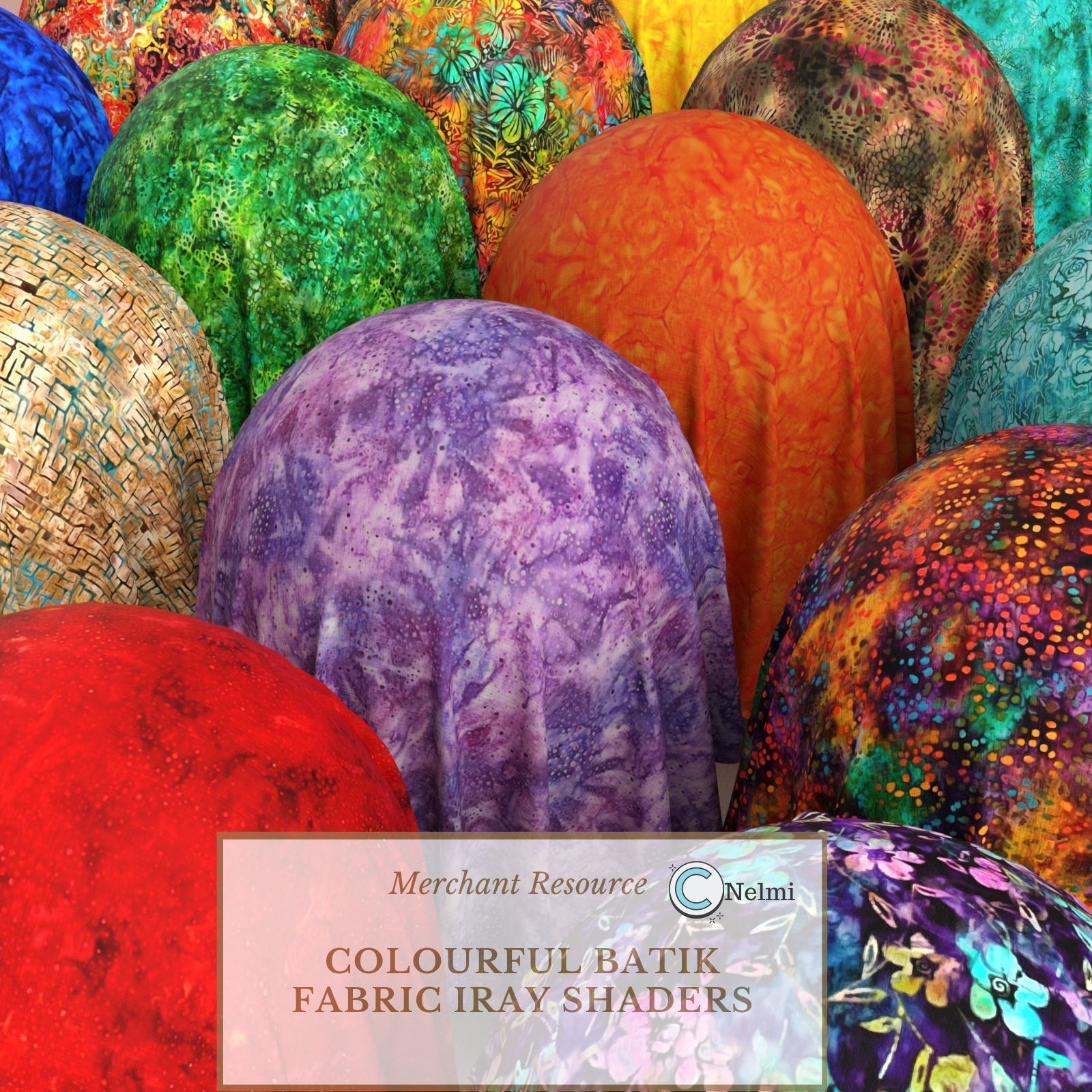 Colourful Batik Fabric Iray Shaders - Merchant Resource by N/A
