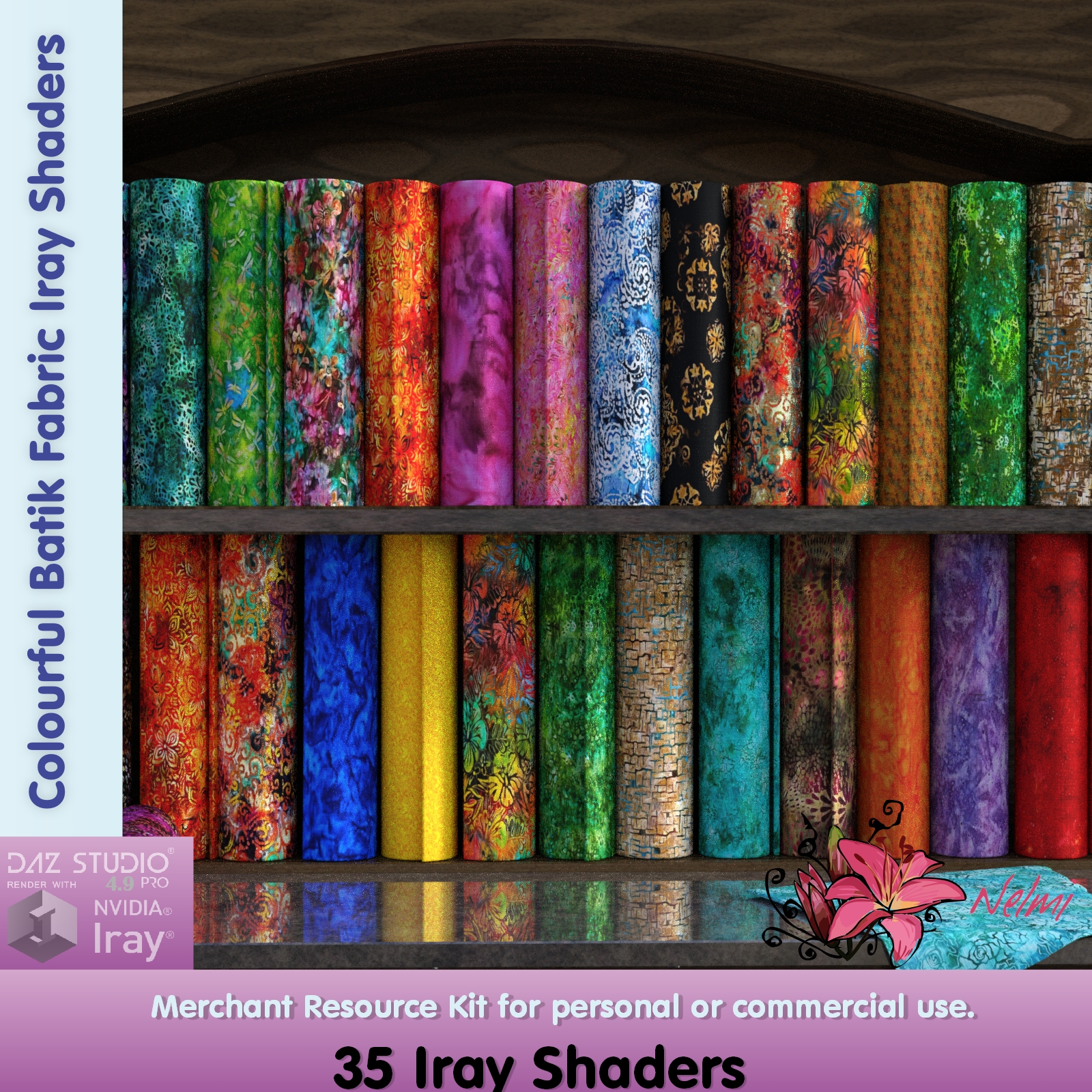 Colourful Batik Fabric Iray Shaders - Merchant Resource by N/A