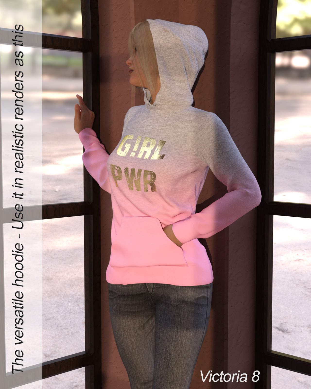 dforce Comfy Hoodie for Genesis 8 Females by N/A