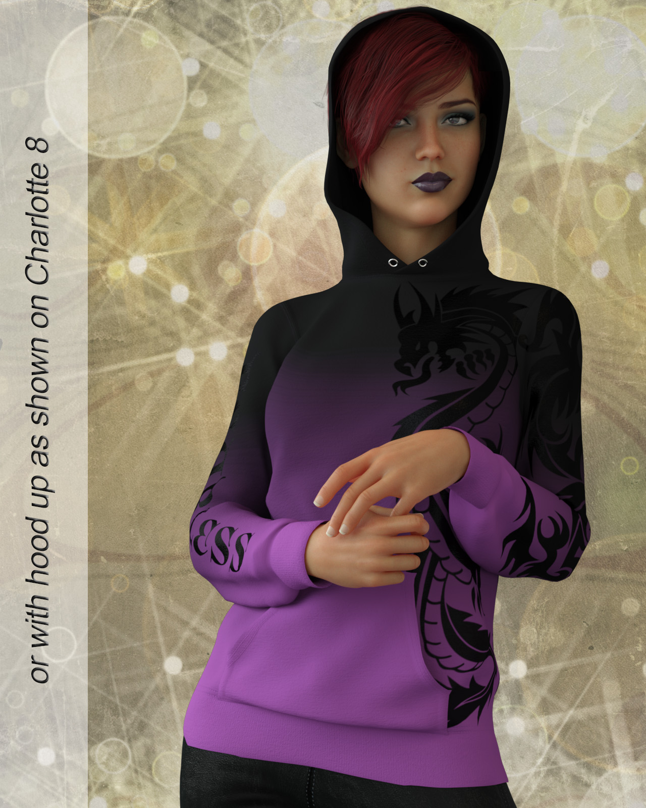 dforce Comfy Hoodie for Genesis 8 Females by N/A