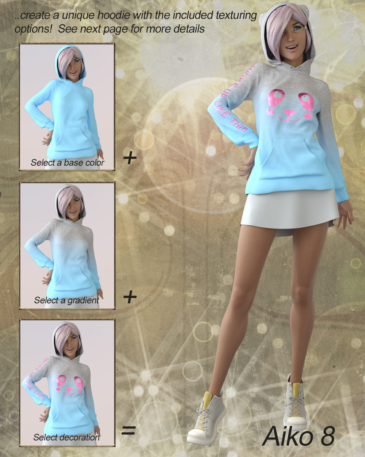 dforce Comfy Hoodie for Genesis 8 Females by N/A