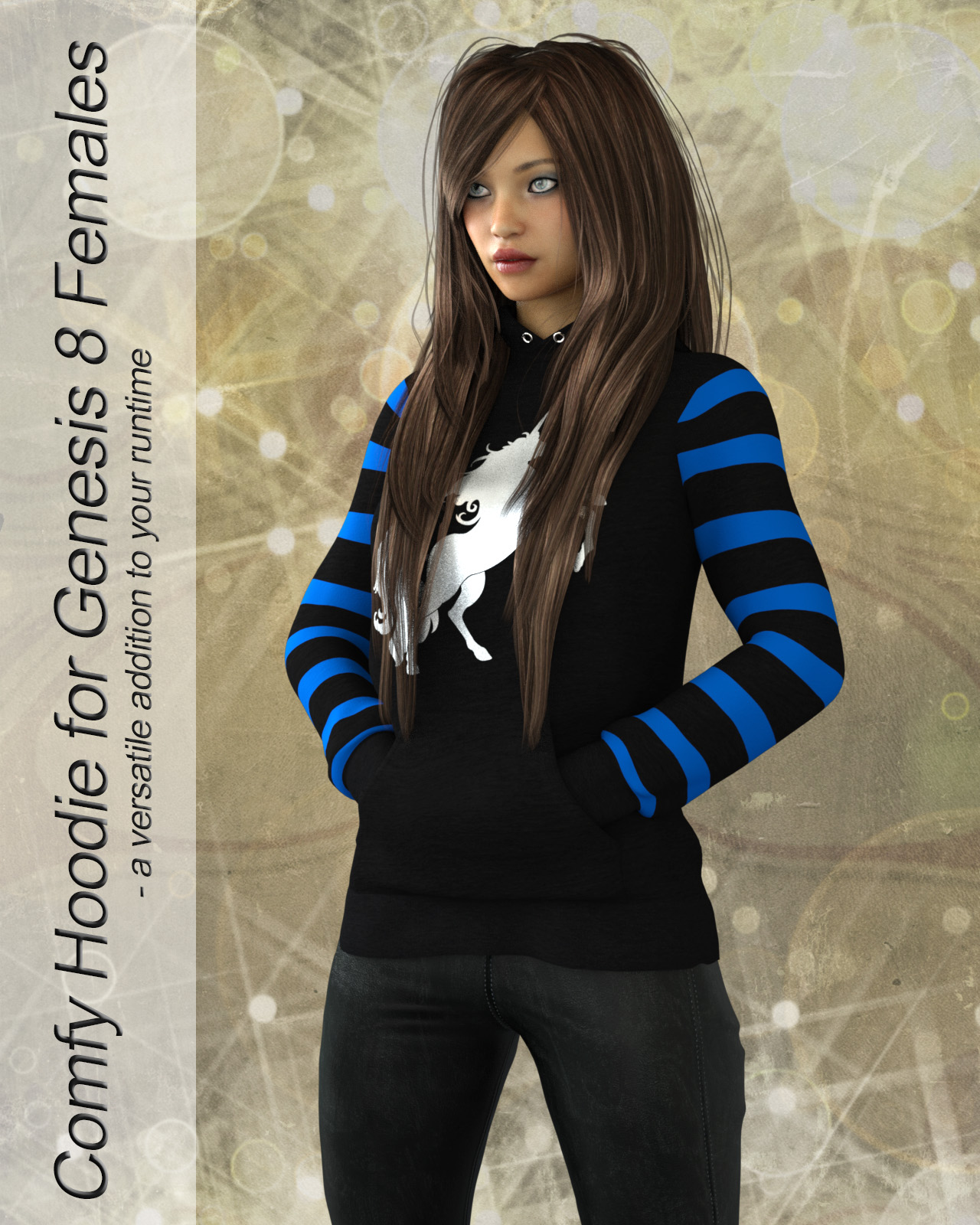 dforce Comfy Hoodie for Genesis 8 Females by N/A