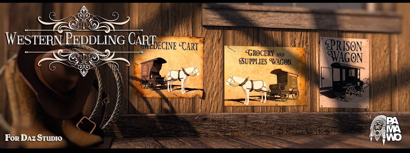 Western Peddling Cart for DS by N/A
