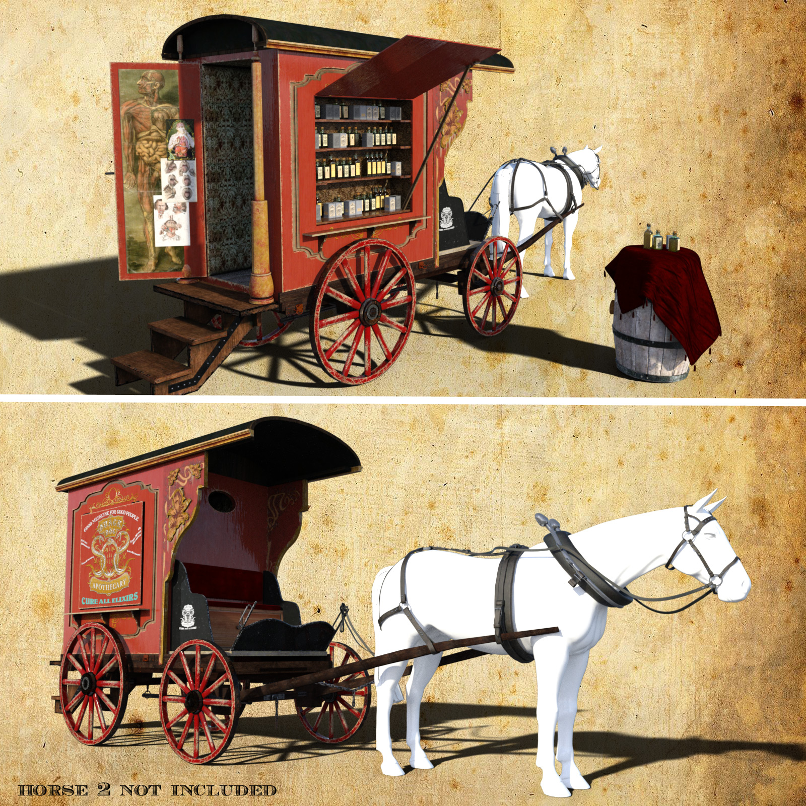 Western Peddling Cart for DS by N/A