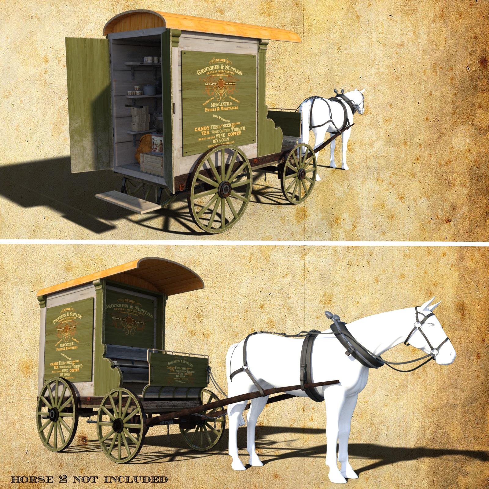 Western Peddling Cart for DS by N/A