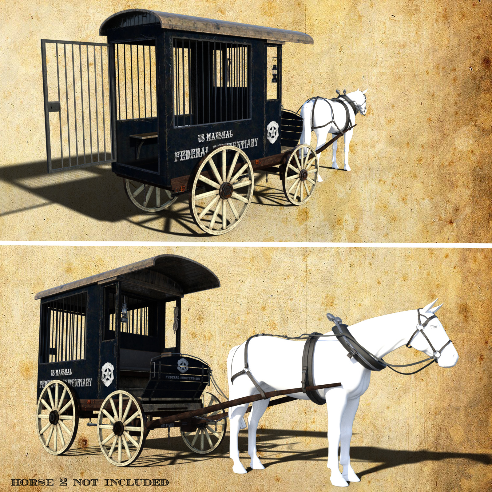 Western Peddling Cart for DS by N/A
