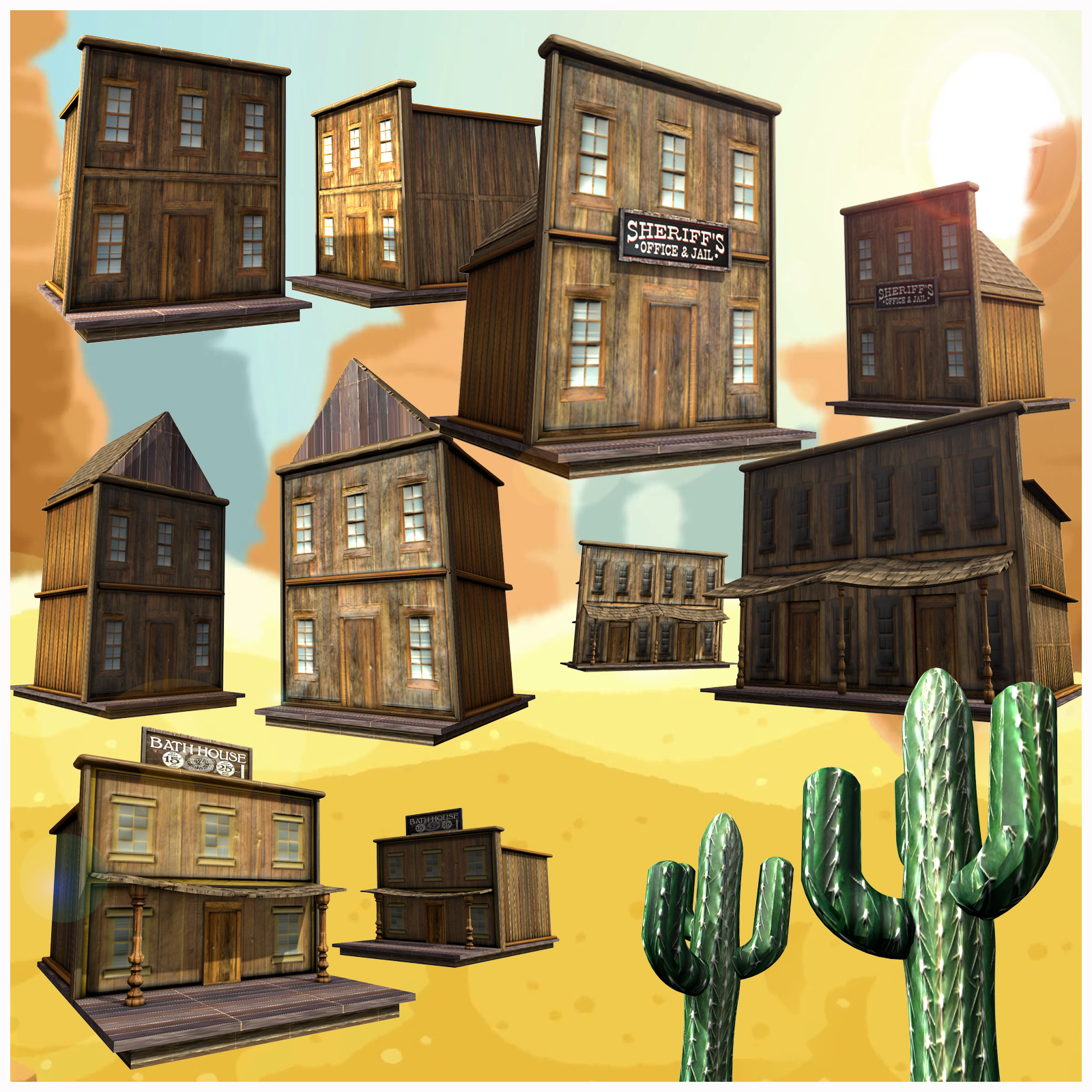 Old Wild West Building - Extended License by N/A