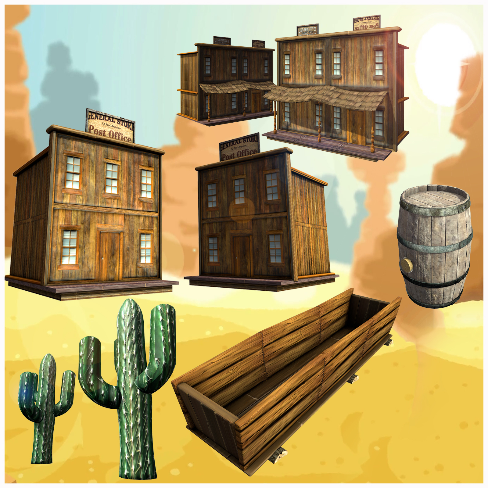 Old Wild West Building - Extended License by N/A