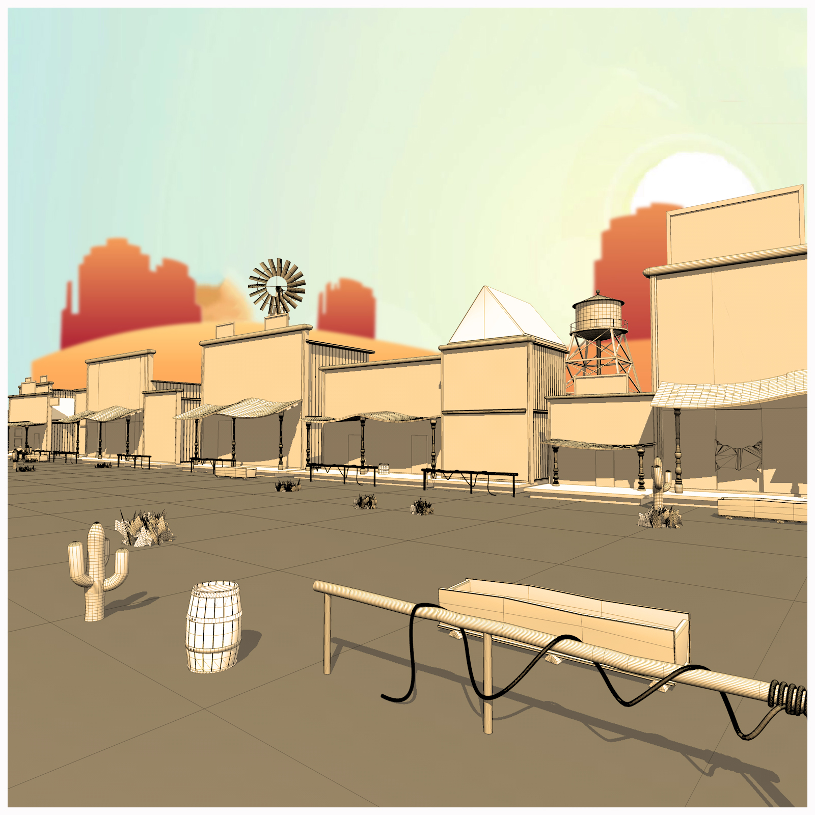 Old Wild West Building - Extended License by N/A
