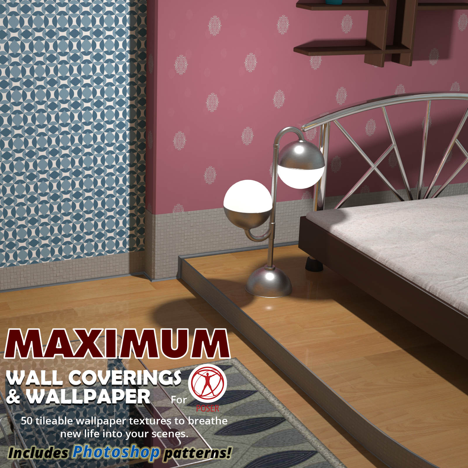 Maximum wall coverings and wallpaper for Poser by N/A