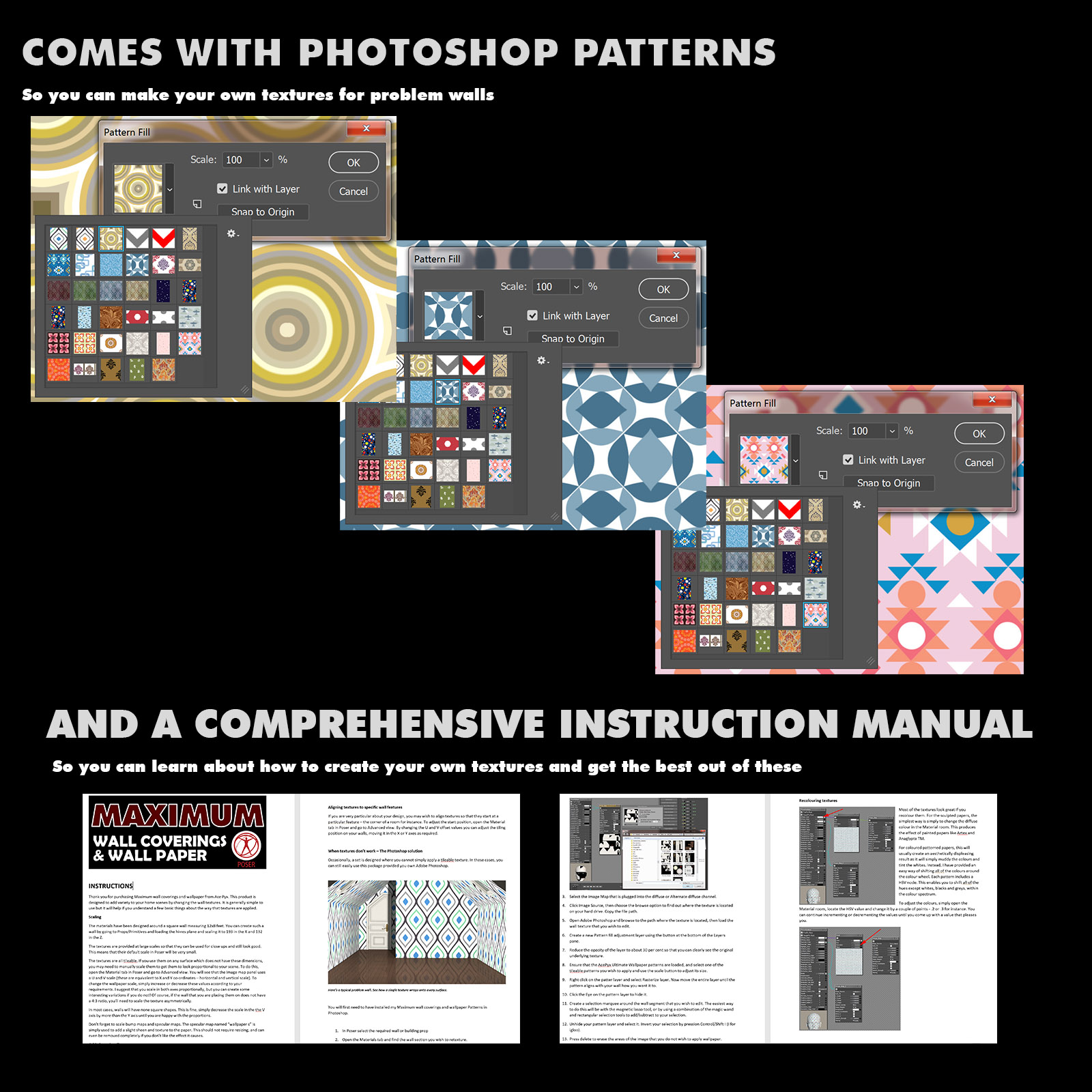Maximum wall coverings and wallpaper for Poser by N/A
