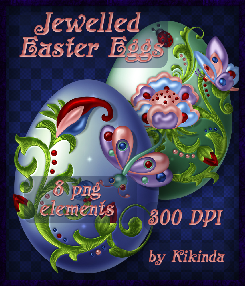 Jewelled Easter Eggs Elements by N/A