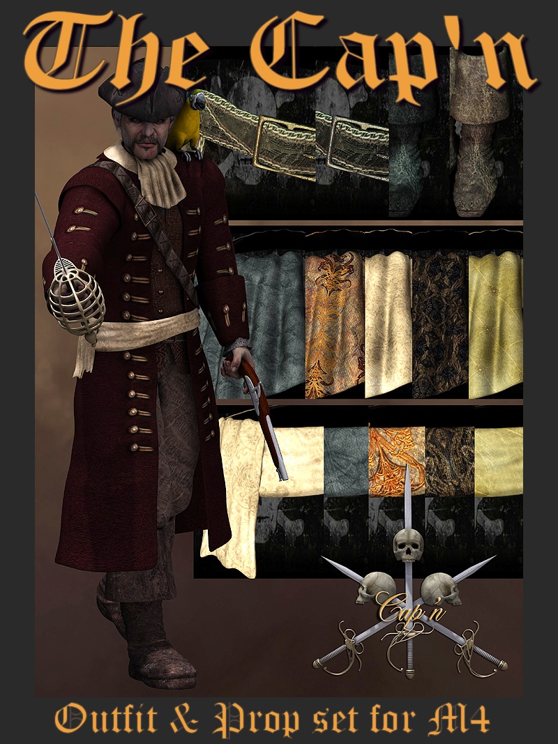 The Cap'n Outfit & Props for M4 by N/A