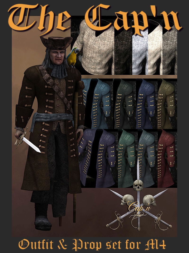 The Cap'n Outfit & Props for M4 by N/A