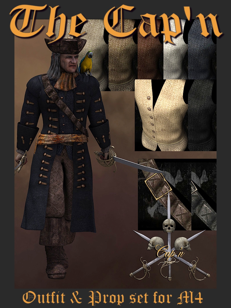 The Cap'n Outfit & Props for M4 by N/A