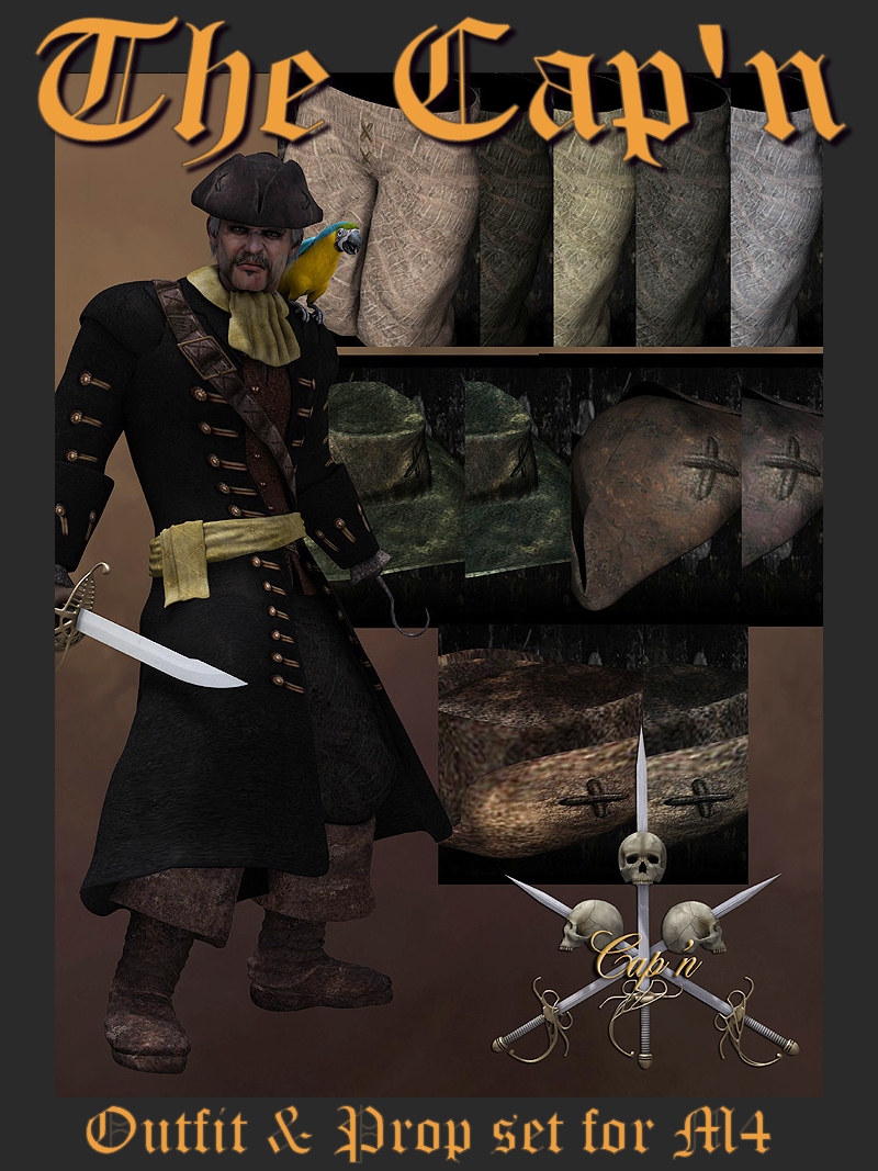 The Cap'n Outfit & Props for M4 by N/A