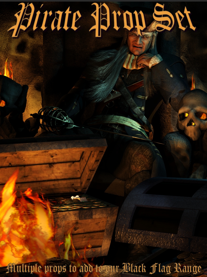 Black Flag Pirate Prop Set by N/A