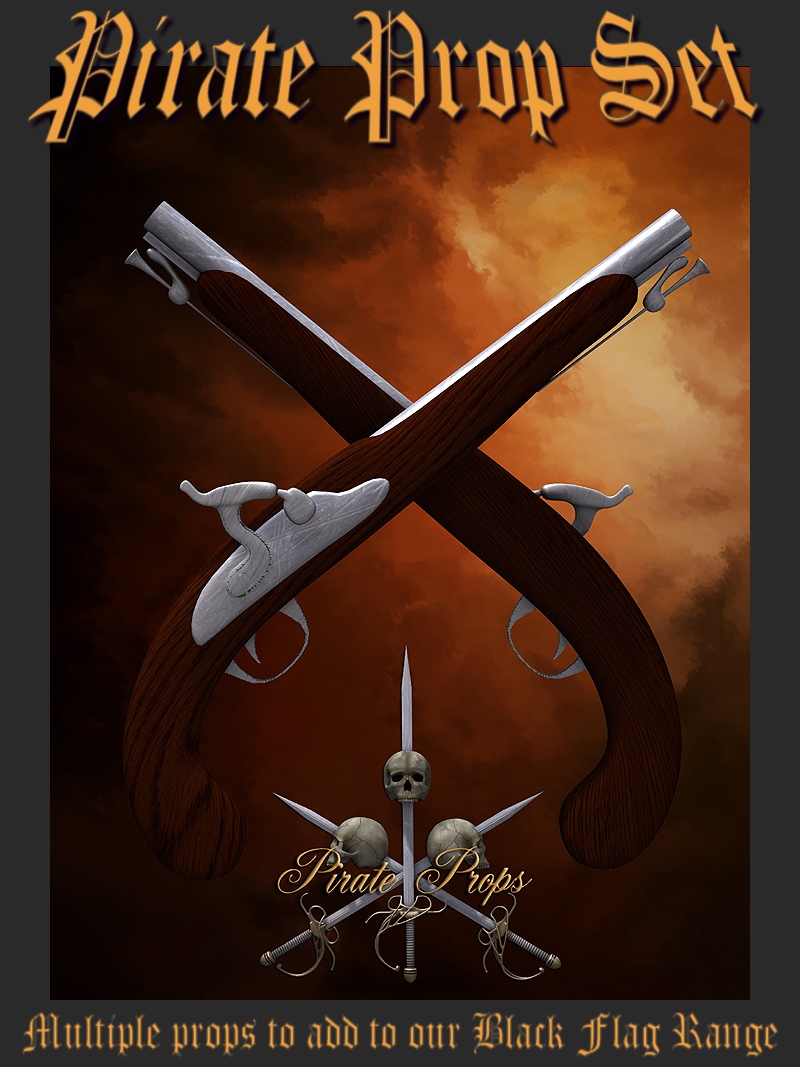 Black Flag Pirate Prop Set by N/A